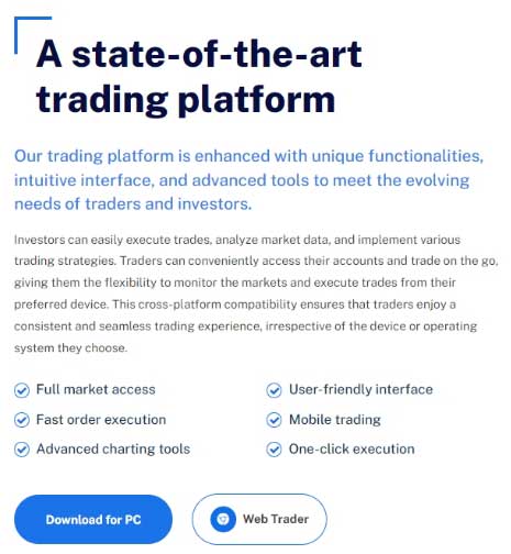 a state of the art trading platform